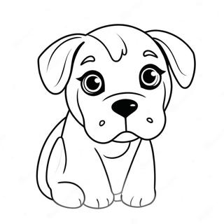 Pagina Para Colorir Do Filhote De Boxer Fofo 89705-29882