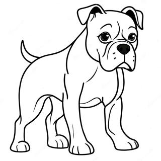 Pagina Para Colorir Do Cachorro Boxer Em Acao 89706-29885