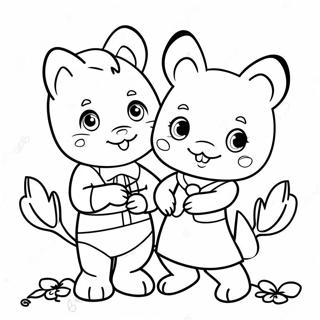 Desenho Para Colorir Da Adoravel Familia Calico Critters 89782-29937