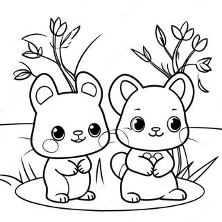 Desenho Para Colorir Da Adoravel Familia Calico Critters 89782-29938