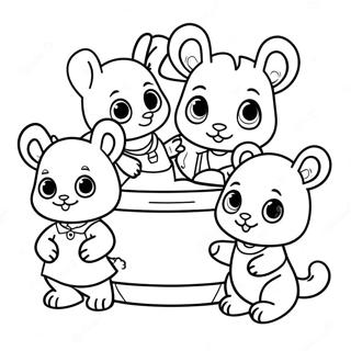 Desenho Para Colorir Da Adoravel Familia Calico Critters 89782-29939