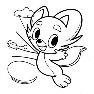 Pagina Para Colorir Do Tails Voando Alto 89809-29964