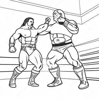 Pagina Para Colorir Da Cena De Acao Dinamica Da Wwe 89862 30006