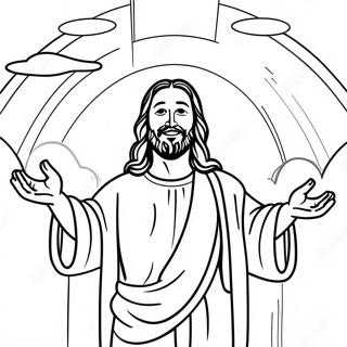 Pagina Para Colorir Jesus Feliz Com Os Bracos Abertos 89965-30091