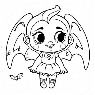 Pagina Para Colorir Da Draculaura Fofa Com Asas De Morcego 90039-30138