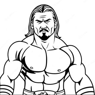 Pagina Para Colorir De Acao Dinamica De Lutador Da Wwe 90091-30177