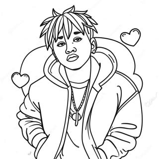Pagina Para Colorir Do Juice Wrld Em Um Traje Legal 90145-30225