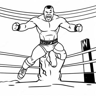 Pagina Para Colorir Do Lutador Da Wwe Pulando Sobre O Oponente 90532-30519