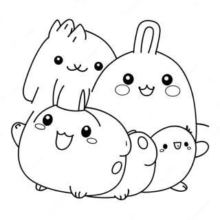 Pagina Para Colorir Do Fofo Molang E Seus Amigos 90917-30817