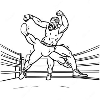 Pagina Para Colorir Do Lutador Da Wwe Pulando Sobre O Oponente 91122-30980