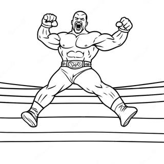 Pagina Para Colorir Do Lutador Da Wwe Pulando Sobre O Oponente 91122-31047