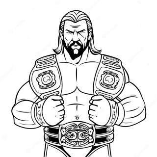 Pagina Para Colorir Do Triple H Segurando Dois Cintos 91124-30985