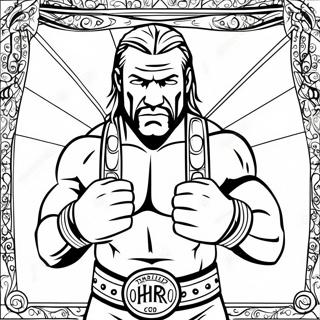 Pagina Para Colorir Do Triple H Segurando Dois Cintos 91124-30988