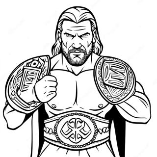 Pagina Para Colorir Do Triple H Segurando Dois Cintos 91124-31054