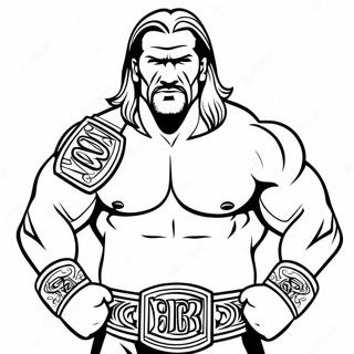 Pagina Para Colorir Do Triple H Segurando Dois Cintos 91124-31056