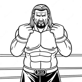 Pagina Para Colorir Do Triple H No Ringue 91125-31057