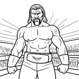 Pagina Para Colorir Do Triple H No Ringue 91125-31058