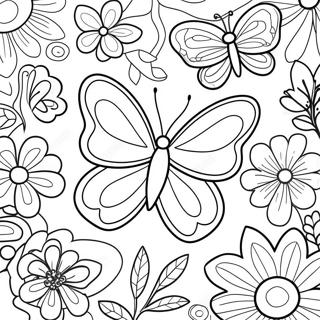 Pagina Para Colorir De Borboleta Flor 91225-31123