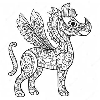 Pagina Para Colorir De Alebrije Colorido 91252-31145