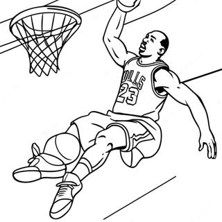 Pagina Para Colorir Do Michael Jordan Enterrando 91278-31172