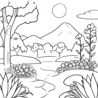 Pagina Para Colorir Da Paisagem Colorida Do Garten Of Banban 6 91357-31237