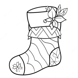Pagina Para Colorir De Meia De Natal Festiva 91431 31287