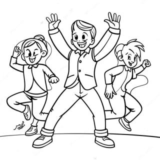 Pagina Para Colorir Dos Movimentos De Danca Engracados Do Tik Tok 91610-31429