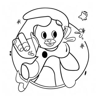 Pagina Para Colorir Da Estrela Do Tik Tok Em Acao 91611-31433