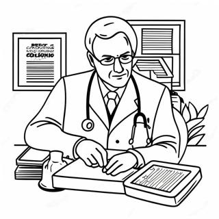 Pagina Para Colorir De Trabalho De Medico Ocupado 91763-31549