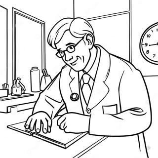 Pagina Para Colorir De Trabalho De Medico Ocupado 91763-31550