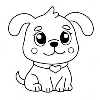 Cachorro Kawaii Páginas Para Colorir