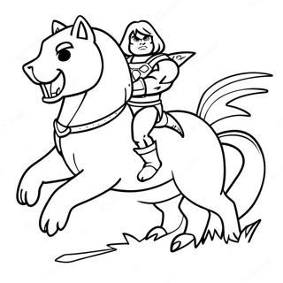 Pagina Para Colorir Do He Man Montando O Gato De Batalha 91943-31699