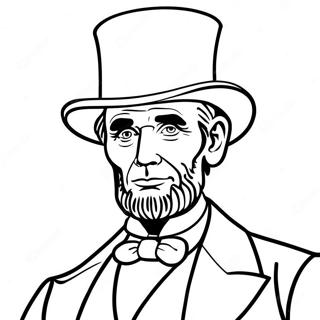 Pagina Para Colorir Abraham Lincoln Com Cartola 92042 31767