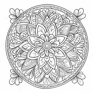 Pagina Para Colorir De Arte Tradicional De Rangoli 92172 31880