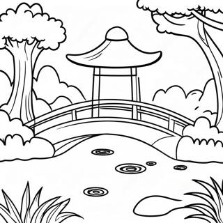 Pagina Para Colorir Do Tradicional Jardim Japones 92454-32085