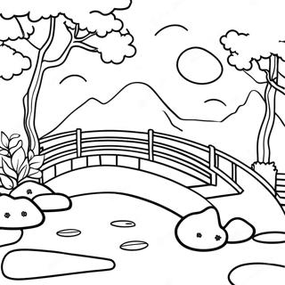 Pagina Para Colorir Do Tradicional Jardim Japones 92454-32086