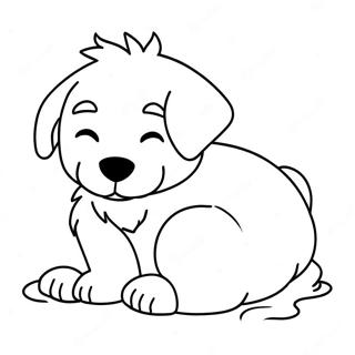 Pagina Para Colorir Cachorrinho Peludo Dormindo 92865-32409