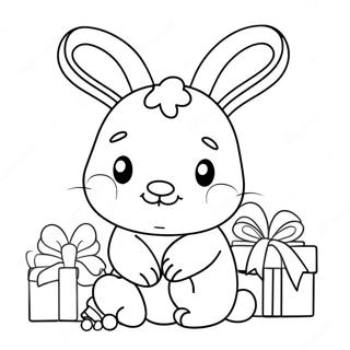 Pagina Para Colorir De Coelhinho De Natal Fofo 92968-32486