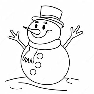 Pagina Para Colorir Do Boneco De Neve Alegre 93045-32551