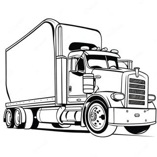 Pagina Para Colorir Do Caminhao Peterbilt Com Reboque 93070-32569