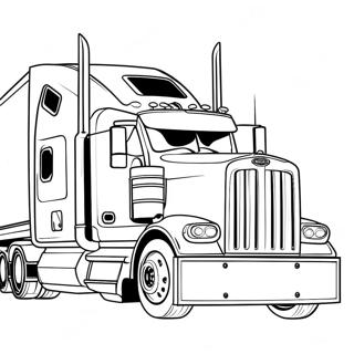 Pagina Para Colorir Do Caminhao Peterbilt Com Reboque 93070-32570