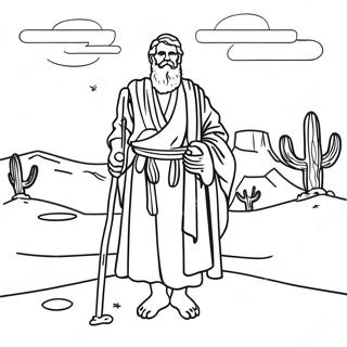 Pagina Para Colorir Abraao No Deserto 93407 32835