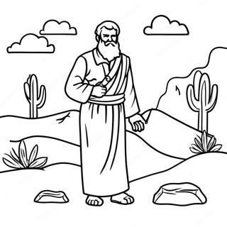 Pagina Para Colorir Abraao No Deserto 93407 32836