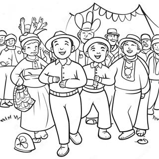 Pagina Para Colorir Dos Festivais Tradicionais Do Campo 93459 32879