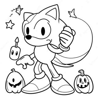 Sonic Halloween Páginas Para Colorir