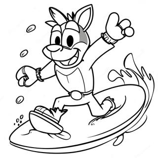 Pagina Para Colorir Do Crash Bandicoot Surfando 93871 33198