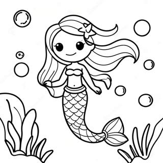 Pagina Para Colorir De Sereia Brilhante Debaixo Dagua 93975-33277