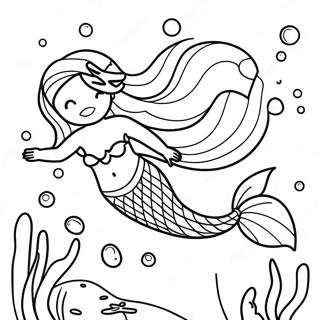 Pagina Para Colorir De Sereia Brilhante Debaixo Dagua 93975-33279