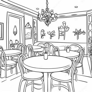 Pagina Para Colorir De Interior De Restaurante Aconchegante 93997-33285