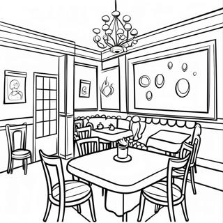 Pagina Para Colorir De Interior De Restaurante Aconchegante 93997-33287